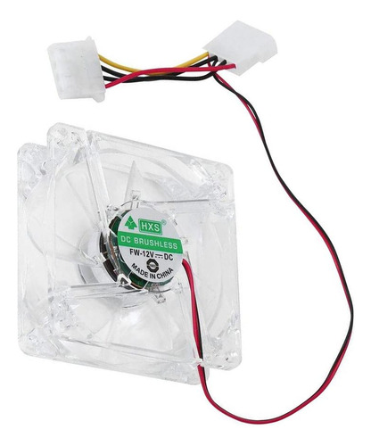 2x Computador 12v Led 80mm 8025 8cm Silencioso Pc Computer