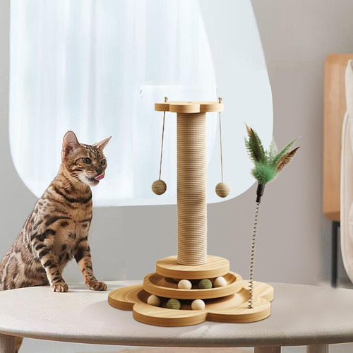 L Arranhador Para Gatos Scratcher Post Com Cat Turntable 4