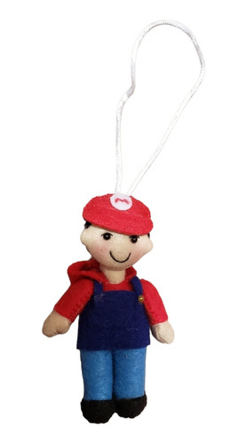 Mini Peluche Colgante, De Fieltro, Diseño Mario Bros