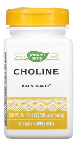 Choline 500 Milligrams 100 - Pastillas Nature's Way Nwy546