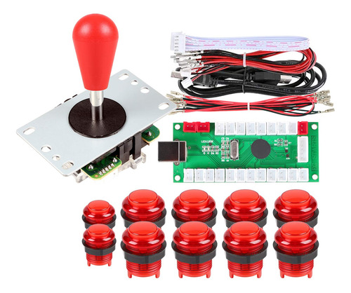 Avisiri 1 Player Arcade Boton Joystick Diy Kit Parte X Mango