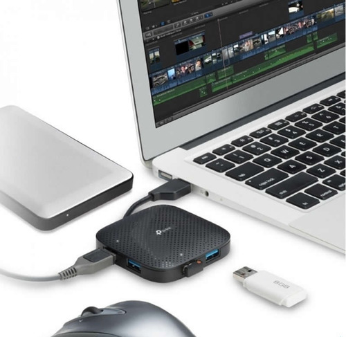 Mini Hub Tp-link 4 Puertos Usb 3.0 5gbps Plug And Play Pc