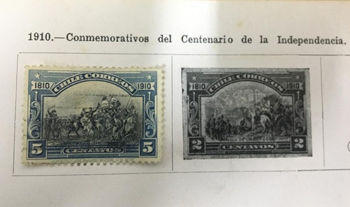 Sellos Postales Chilenos Antiguos - 1900 (Usado)