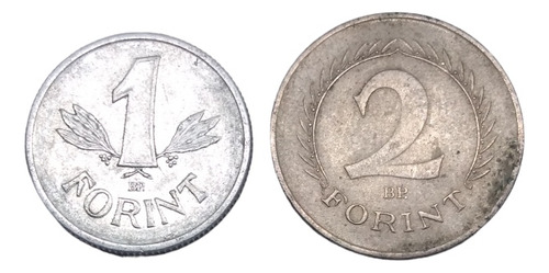 Monedas República Popular De Hungría 1 Y 2 Florines Años 60s