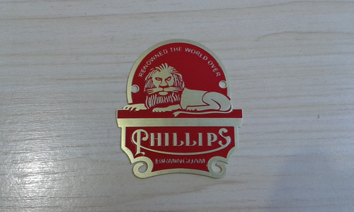 Emblema Frontal Do Quadro Da Bicicleta Phillips Antiga Placa