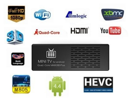 Android Tv Mk808b Plus Android 4.4 Quad Core Bluetooth Xbmc