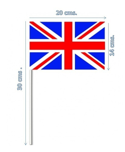 Pack 5x  Banderas Reino Unido - Union Jack Flags 20x14 Cms.