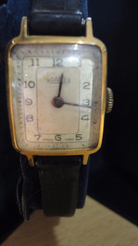 Reloj Dama Antiguo Roamer 325 A Cuerda Dorado. Suizo.