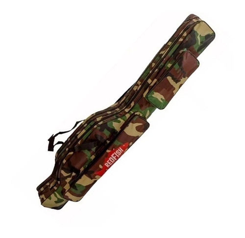  Funda Doble Estuche Para Caña 1.30m Red Fish Camuflada