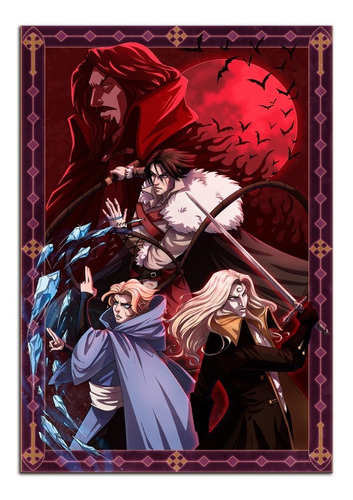 Quadro Castelvania Dracula Decorativo Personalizado Em Mdf