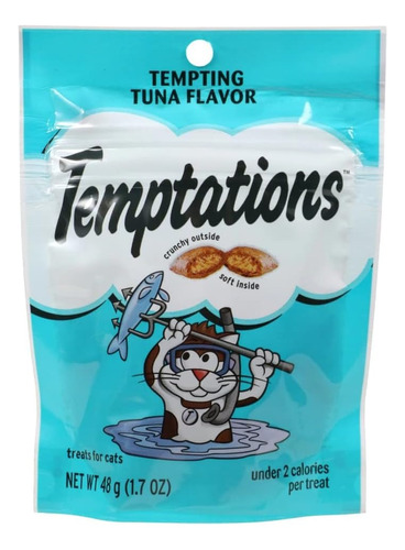 Golosina Para Gatos Temptations Atún 48gr X 2 Unidades 