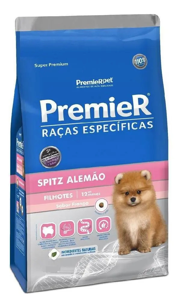 Ração Premier Raças Específicas Spitz Alemão Cão Filhote 2,5 Kg