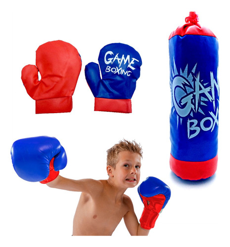 Juego Boxeo Infantil Box Guantes Oferta Niño