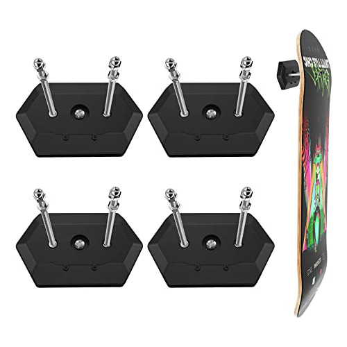 Hikeen 4 Packs Skateboard Wall Mount Colgante Skateboard Par