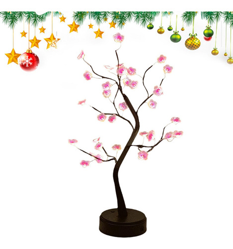 Árbol De Bonsái De Flor De Ciruelo Luz De Árbol De Flor De C