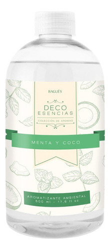 Aromatizador Ambiental Deco Esencias Bagues Menta Y Coco 500