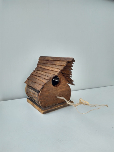 Casinha De Passarinho Rústica, Birdhouse Em Peroba Rosa