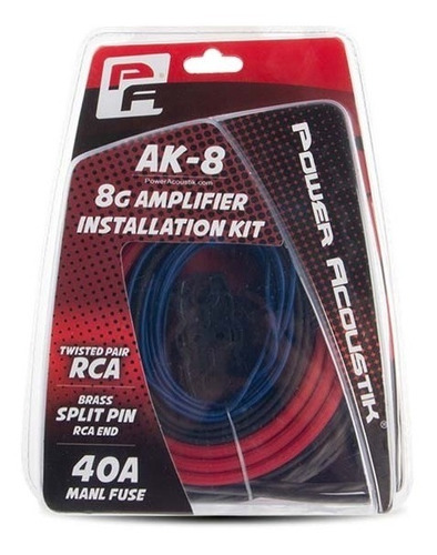 Kit De Instalación Cal 8 Power Acoustik Ak-8 + Q Db Drive