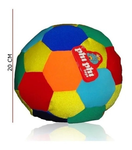 Imagen 1 de 3 de Pelota Multicolor 20cm Phi Phi Toys