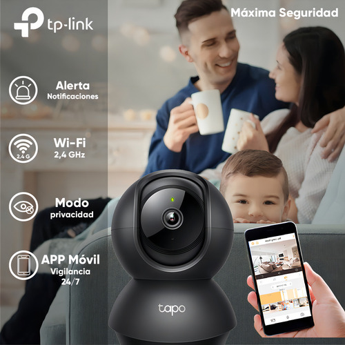 Tapo & Cronos Cámara De Seguridad Para Interiores Tapo-c211-plus-128 + Microsd 128gb Definición 2k 360° Detección De Movimiento Y Llanto De Bebé Audio Doble Vía Modo Privacidad Control Por Voz Cctv
