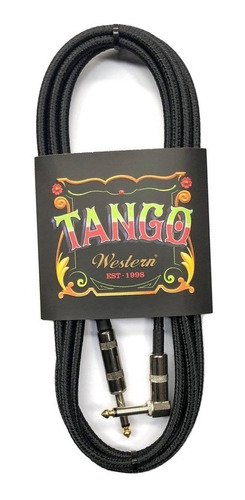 Cable Instrumentos Plug Western 3mts Recto Angulado Textil