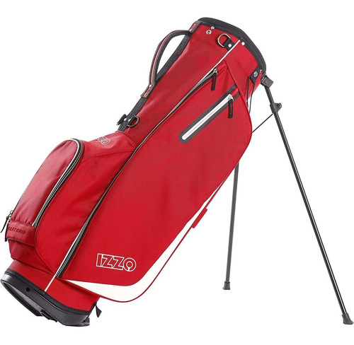 Bolsa Con Soporte Para Palos De Golf Izzo Ultra Lite / Rojo