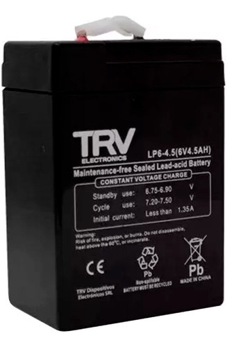 Bateria Gel Electrolito 6v/4.5ah Trv