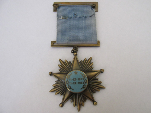 Medalla 10 Años Gobierno Militar 11 Sep 1973 Armada Chile 