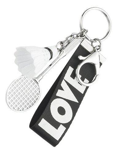 Mini Llavero De Bádminton Llavero De Aleación Negro Negro