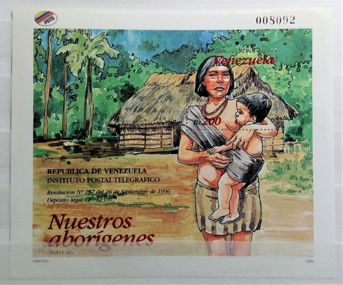 Venezuela, Bloque Sc 1542 Ntros Aborígenes 1996 Nuevo L16530
