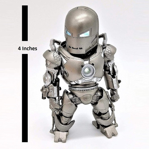 Figura De Acción Ironman Mark I Plateado Con Reactor Arc