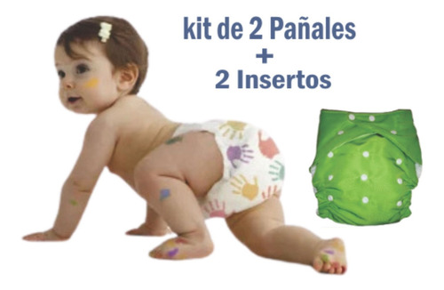 2 Pañales Ecologicos + 2 Insert