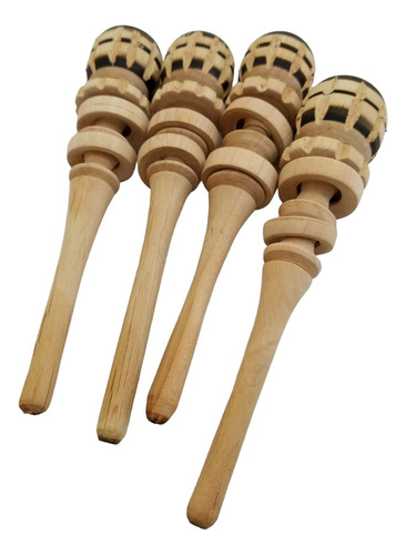 2 Molinillos Madera 100% Artesanal Chico Pino Para Bebidas