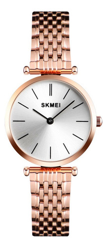 Reloj Mujer Skmei 1458 Acero Minimalista Elegante Clasico Color de la malla Dorado/Rosa