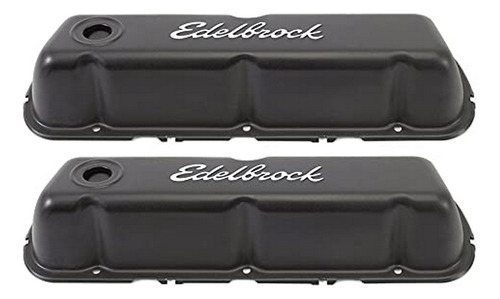 Tapa Válvulas Cromo/negro Edelbrock 4603 Ford 289-351w.