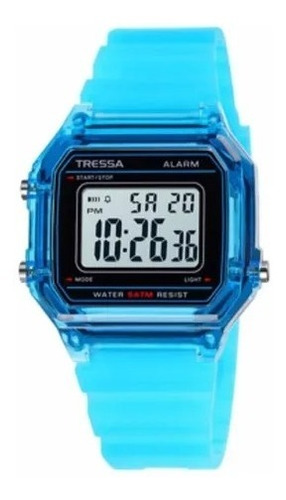 Reloj Tressa Casey Digital Silicona Retro Wr Sumergible 50 M