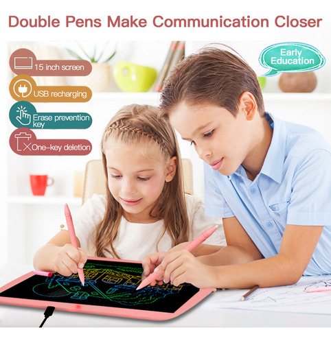 Tableta De Escritura Lcd Recargable De 15 Pulgadas