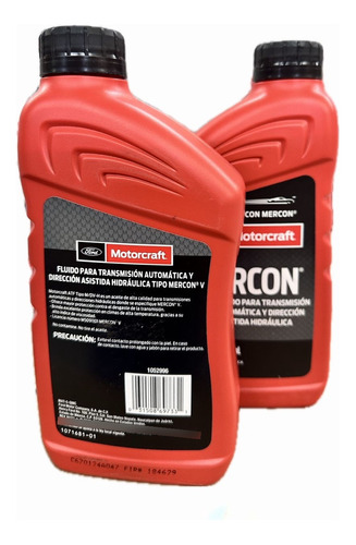 Pack 2fluido Para Transmisión Automática Motorcraft Mercon V