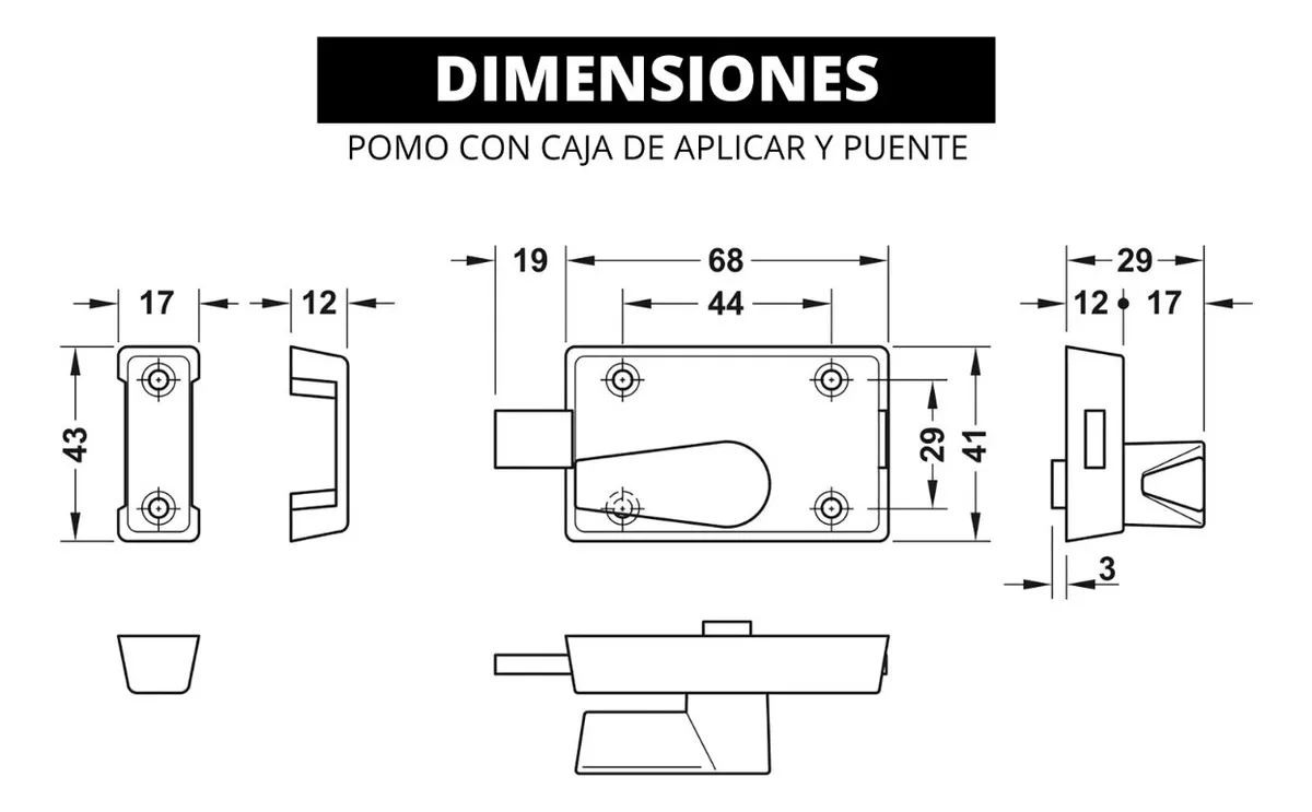 Tercera imagen para búsqueda de pomo puerta