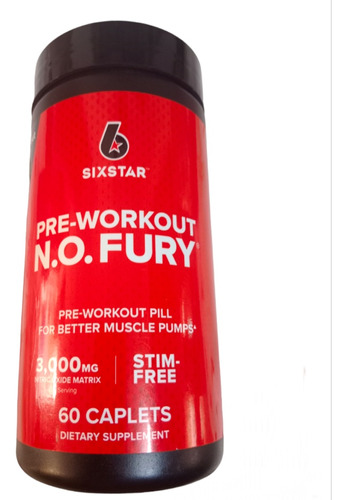 Suplemento Pre Entreno N.o. Fury Pre - Unidad a $29