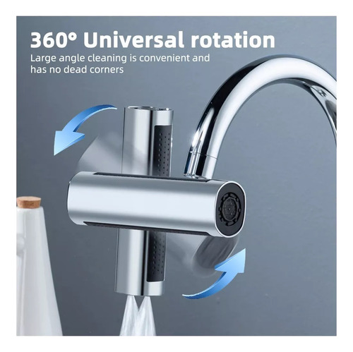 Llave Grifo Universal Cascada Lluvia 360° Giratoria 4 Modos