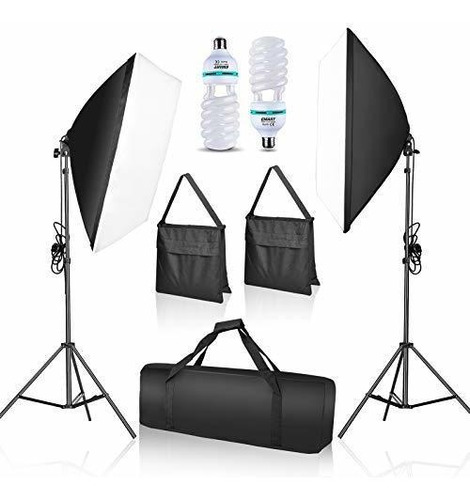 Emart Softbox Kit De Iluminación Equipo De Estudio Fotográfi