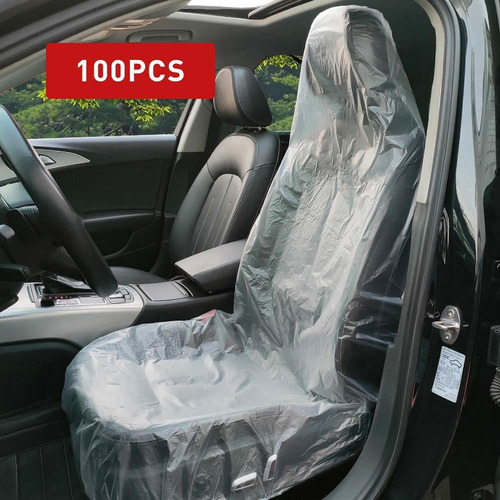 100 Estuche Asiento Vehiculo Desechable Plastico