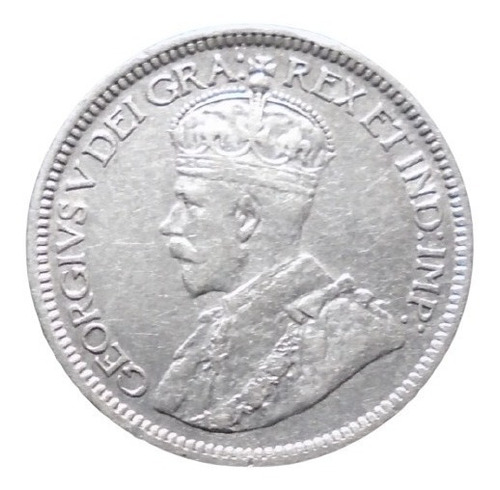 Canadá 10 Cents 1929 Plata 0.800 Rey George V Publ. A