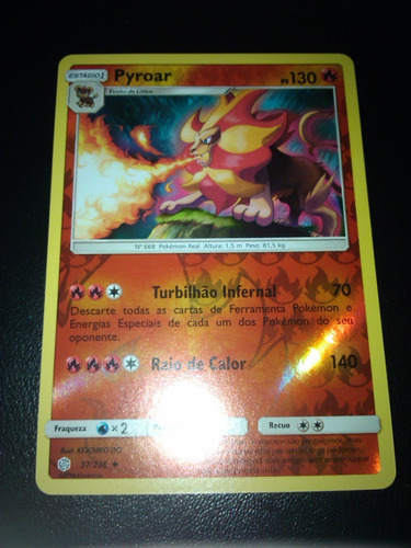 Pyroar Carta Pokemon Brillante/reverse Holo