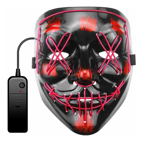 Máscara De Halloween Jovno El Wire Purge Mask Led Light Up M