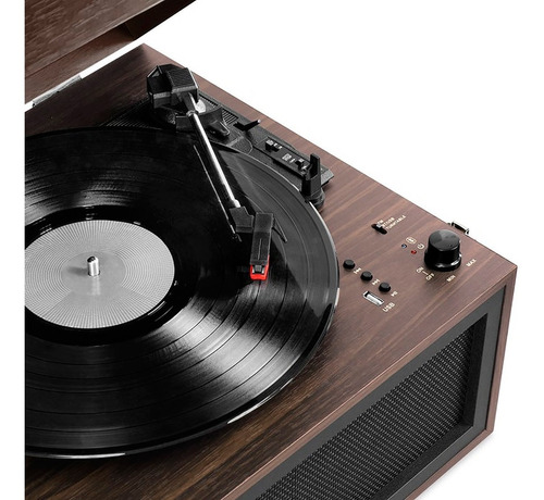 Victrola Tocadiscos Turntable 5 En 1 Modelo Vta75 Color Chocolate