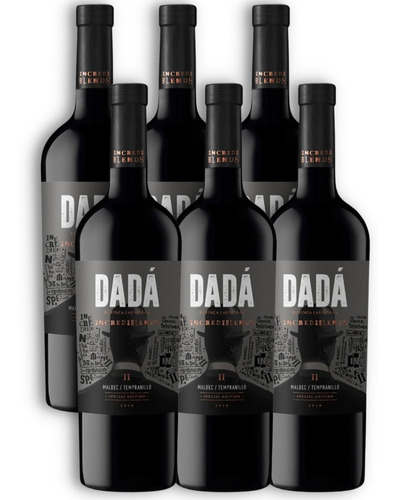 Dadá Incrediblends Ii Vino Malbec Tempranillo Caja X6u 750ml