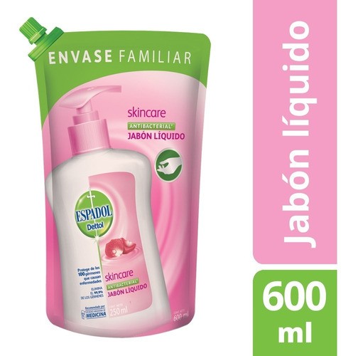 Espadol Jabon Liquido Skincare Repuesto X 600ml