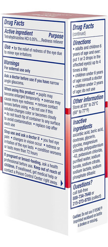Gotas Visine Red Eye Comfort Alivio Rápido Ojos Rojos 15ml